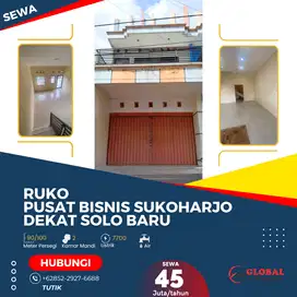 Ruko 2 Lantai di Kawasan Bisnis Strategis Dekat Solo Baru