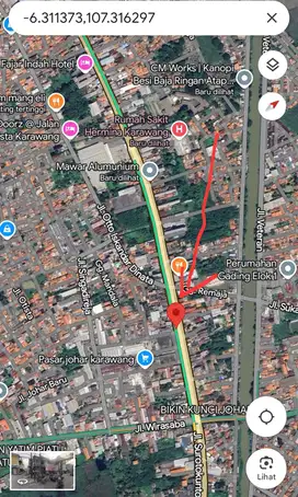 Dijual Ruko Lokasi Strategis Pringgir Jalan Raya Pasar Johar Karawang