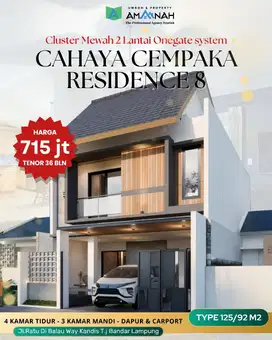 RUMAH 2 LANTAI 4 KT 2 KM PROMO LOUNCHINGTANJUNG SENANG BANDAR LAMPUNG