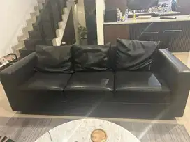 Sofa 3 seater hitam