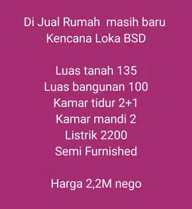 Dijual rumah baru renovasi