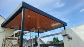 design taman dan area luar ruangan dgn kanopi minimalis plus plafon