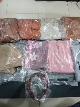 Jual jilbab masih baru jumlah 10 bonus bando