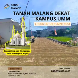Tanah Malang cocok untuk Kos 3 menit Kampus UMM dan UIN