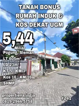 TANAH BONUS RUMAH INDUK & 16-KOS DEKAT UGM