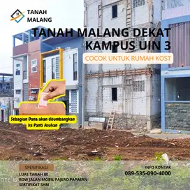 Tanah Kota Malang dekat Kampus UB UIN UNISMA cocok dibangun Kos