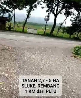DIJUAL TANAH INDUSTRI REMBANG, JL. RAYA PANTURA SLUKE