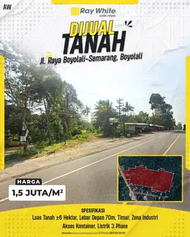 TANAH ZONA INDUSTRI BOYOLALI