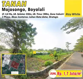 TANAH MOJOSONGO BOYOLALI UNTUK PABRIK