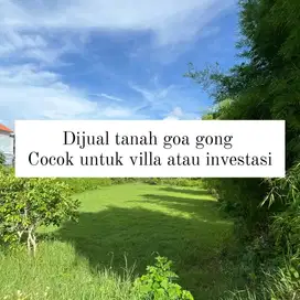 dijual tanah goa gong ungasan cocok untuk villa