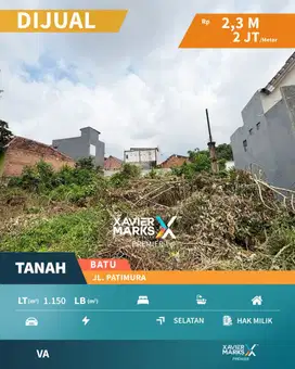 V1 Dijual Tanah Ex Pabrik Teraso Area Jalan Poros Patimura Batu