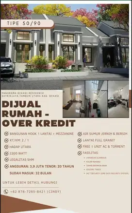 Over Kredit Rumah HOOK Siap Huni – Panorama Bekasi Residence