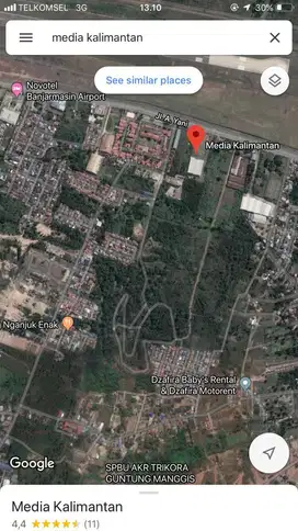 JUAL TANAH BANJARBARU BANJARMASIN A YANI KOMERSIAL MURAH SHM STRATEGIS