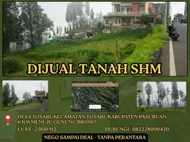 Dijual Tanah Dekat Gunung Bromo. 0 Jalan Raya. SHM. Nego Sampai Deal.