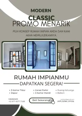 Dapatkan promo menarik di rumah modern classic ini