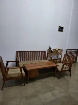 Kursi Tamu 311 kayu jati asli + meja tamu