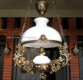 Lampu gantung betawi katrol antik klasik