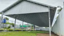 perlengkapan usaha pembuatan lapak dagang kios area parkir steam dll