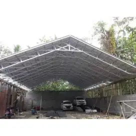 perlengkapan usaha pembuatan lapak dagang kios area parkir steam dll