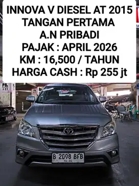 Toyota Kijang Innova V Diesel AT 2015 Tangan Pertama Silver