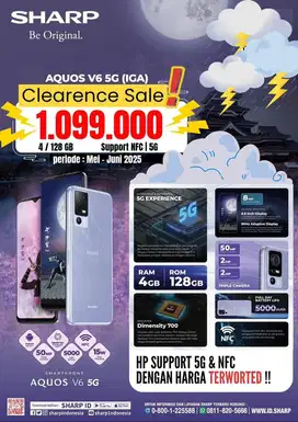 CLEARENCE SALE HP AQUOS V6 5G 4/128GB