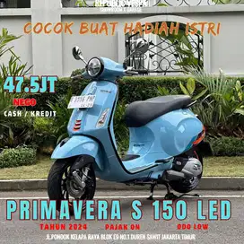 Vespa Primavera S 150 IGET ABS LED Tahun 2024 Warna Blue Capri