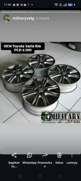 Velg OEM Toyota Yaris R16