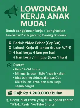 Lowongan Kerja Video Editor Pendek
