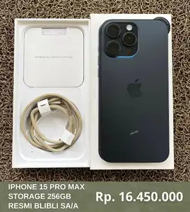 Iphone 15 Pro Max 256GB Resmi Blibli