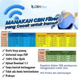 Promo CBN 50 Mbps