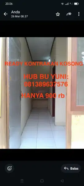 KONTRAKAN PASAR MINGGU - DEKAT PT.ANTAM DAN TOL TB SIMATUPANG