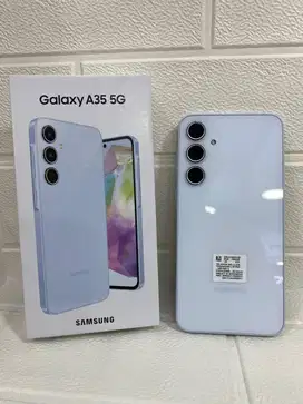 Samsung A35 5G 8/256 open box super like new plastik samping nempel
