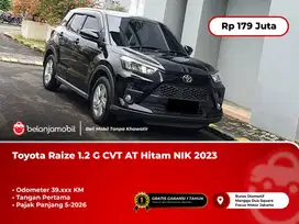[ PAJAK PANJANG ] Toyota Raize 1.2 G CVT AT Hitam NIK 2023/2024