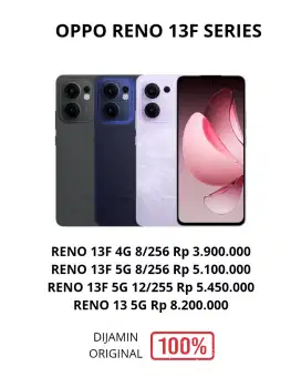 OPPO RENO 13F BARU MURAH SEGEL RESMI