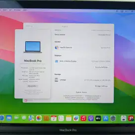 Macbook Pro 2020 Ram 16 Ssd 512 layar 13 inch lengkap full set Grey