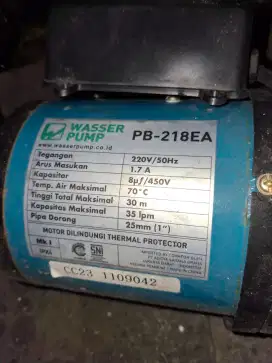 Mesin pendorong merk wasser pump PB-218EA  220V/50Hz