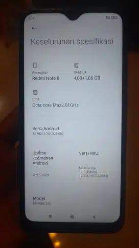 REDMI NOT 8 RAM 4+1/64 ORIGINAL