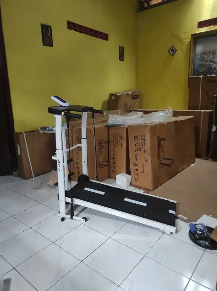 Alat fitnes treadmill manual 5 fungsi murah