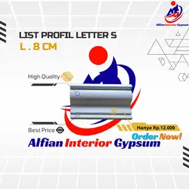 List Profil Gypsum Letter S 8 cm