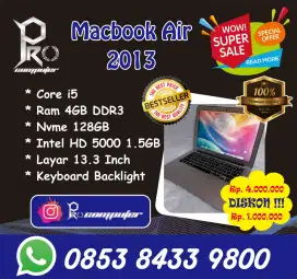 Macbook Air 2013 Like New 98% Prokomputer