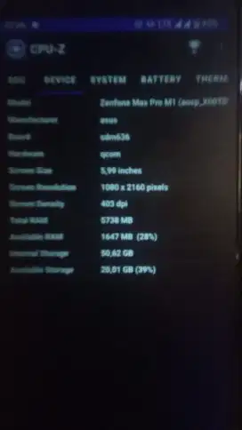 jual zenfone max pro1 6/64