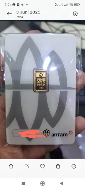 Antam 1 gr certicard RM