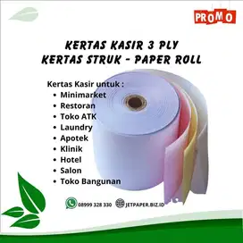 PAPER ROLL THERMAL 80X80 MM | KERTAS KASIR 3 PLY