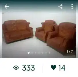 NEGO 3 Kursi Bangku Sofa Captain Chair High Back Tinggi Tebal 5 seater