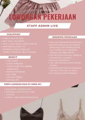 Staff admin live streaming