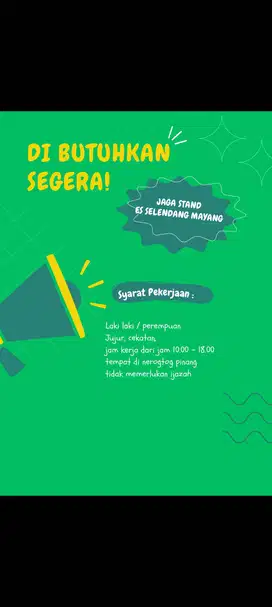 di butuhkan jaga stand es