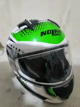 Helm Nolan N64 Sparky White Black Green
