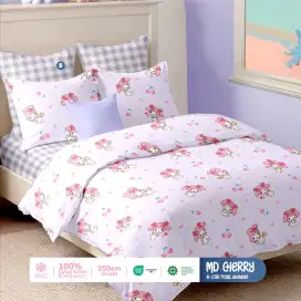 Sprei katun dingin anak melody pink