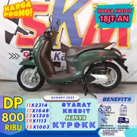 (Scoopy tahun 2023  dp:800 garansi mesin 6bulan cash credit