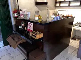 Dijual Table Bar Warkop (Meja Bar Warkop) + kursi kayu panjang Bekas